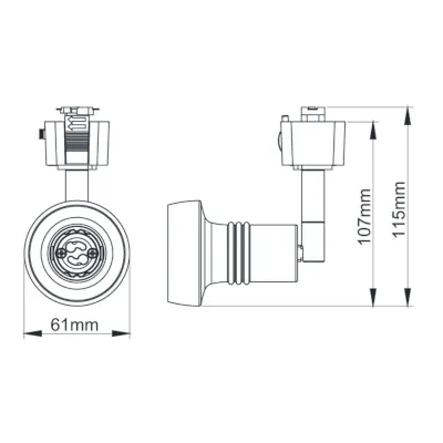 KSR KSR6521WH | Track Light Escala Pro II GU10 50w, White