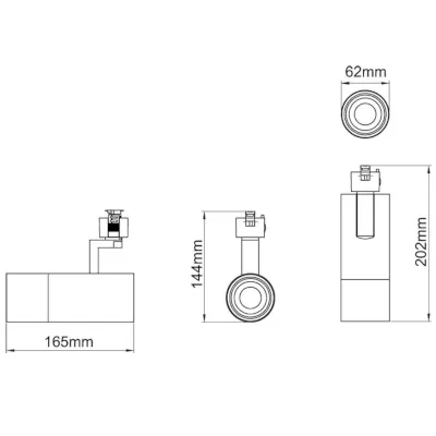 KSR KSR6561WH | LED Track Light Escala Pro 20w 4000K Dimmable, White