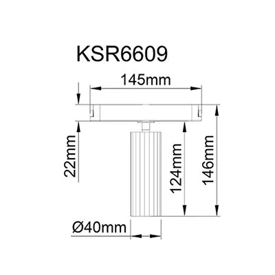 39966-2 KSR KSR6609BLK | Mag-Trac I 7w 3000K LED Track Fitting Black