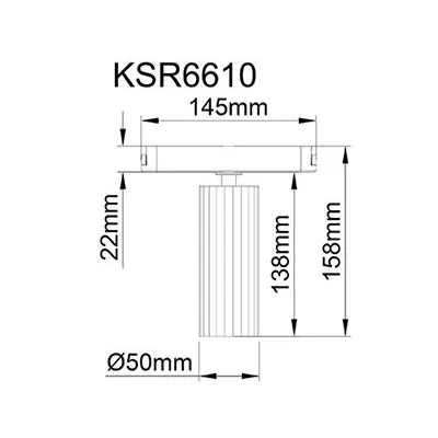 39968-2 KSR KSR6610BLK | Mag-Trac II 12w 3000K LED Track Fitting Black