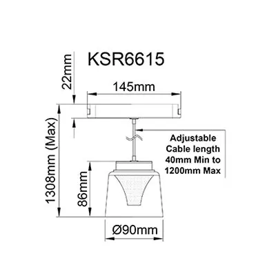 KSR KSR6615WH | Mag-Trac III 4w 3000K LED Track Pendant Fitting White