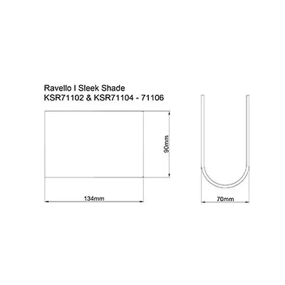 KSR KSR71104 | Wall Light Shade Ravello Sleek, White