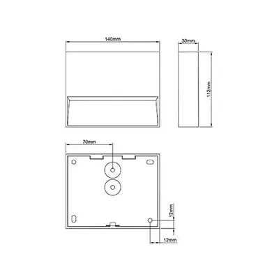 38903-4 KSR KSR71110 | Positano 3.2W 3000K/4000K 2CCT IP65 Small LED Wall Light, Anthracite