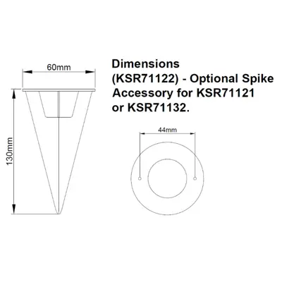 KSR KSR71122 | Riviera Small/Medium Spike Accessory for KSR71121 & KSR71132