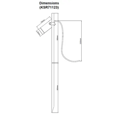 KSR KSR71123 | Riviera 3.5W 3000K 275lm IP65 LED Small Single Spike Light, Anthracite