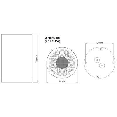 39129-2 KSR KSR71152 | Riviera 30W 3000K/4000K 2CCT 2945lm/3275lm IP65 LED Extra Large Ceiling Light, Anthracite