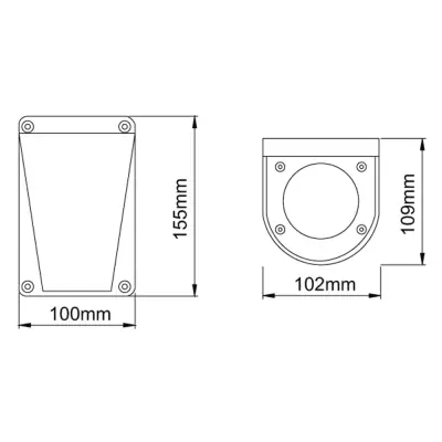 KSR KSR7141ANTH | Boss 50W GU10 IP44 Single Wall Light, Anthracite