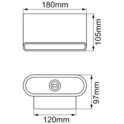 KSR KSR7150 | Orsay 9W 3000K 688lm IP55 LED Down Wall Light, Anthracite