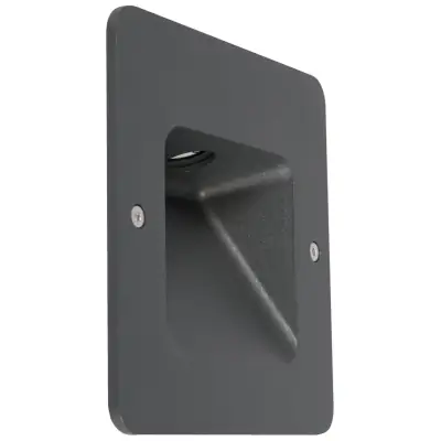 Read more on KSR KSR7163 | Oro 3.5W 3000K 180lm IP55 LED Recessed Wall Light, Anthracite