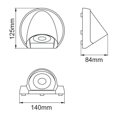 37899-2 KSR KSR7164 | Tilo 6W 3000K 336lm IP55 LED Wall Light, Anthracite