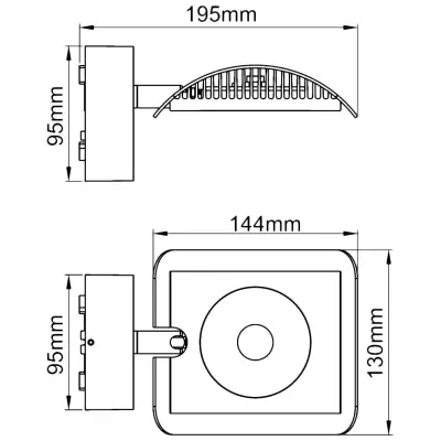 KSR KSR7190 | D-Light 15W 3000K 1100lm IP55 LED Display Wall Washer Light, Anthracite