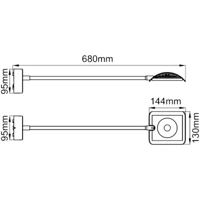 37904-3 KSR KSR7191 | D-Light 15W 3000K 1100lm IP55 LED Display Light, Anthracite