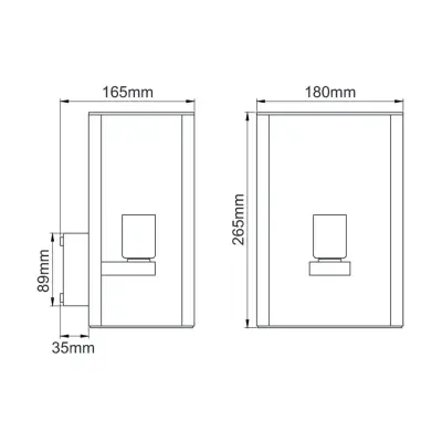 KSR KSR7195 | Andria 40W E27 IP44 Wall Light Lantern, Anthracite