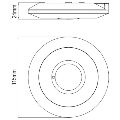 KSR KSR8401 | Microwave Sensor For Internal Surfaces IP20 360° Detection