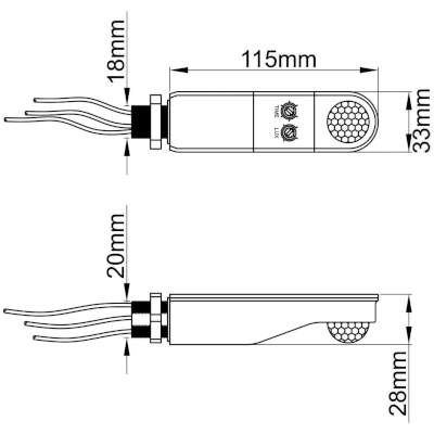 38735-2 KSR KSR8409 | Batten Mount PIR Sensor IP65