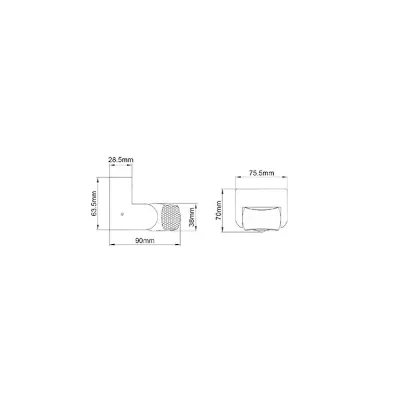 40562-2 KSR KSR8413BLK | PIR Sensor For External Surfaces Comes With Corner & Ceiling Brackets IP65 Black