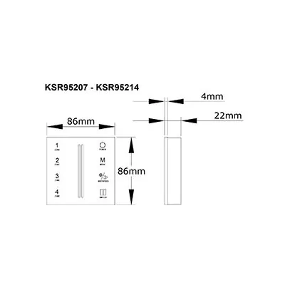 KSR KSR95210 | Lighting Control Panel Navara Dual CCT Colour Battery Powered IP20, White