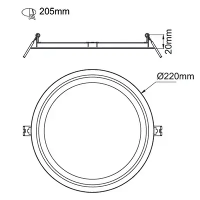 22562-2 KSR KSR9793 | Starlet 18W 4000K LED Flat Panel Downlight, White