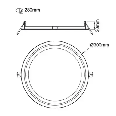 22560-2 KSR KSR9794 | Starlet 24W 4000K LED Flat Panel Downlight, White