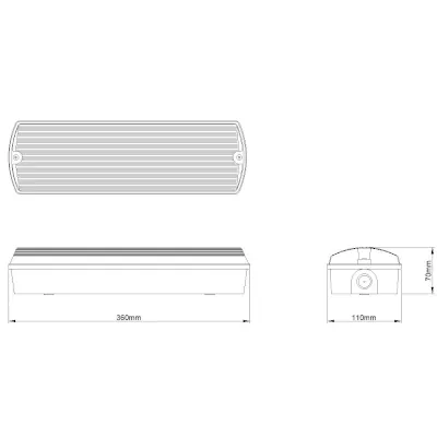 42329-3 KSR KSR98101 | LED Emergency Bulkhead Navara 3.5w 6000K IP65 c/w Self-Test Emergency