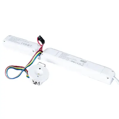 39134-2 KSR KSR98106 | Tresco 3W 6000K 137lm IP20 LED Self-Test Emergency Downlight with Colour Rims
