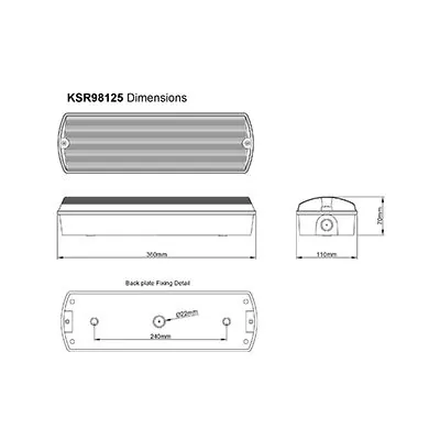 KSR KSR98125 | Navara 3.5w Emergency Exit Bulkhead Non Self Test