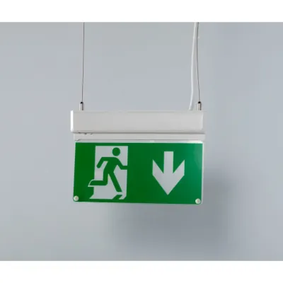 42953-3 KSR KSR98133 | Emergency Exit Sign Navara 5w 6000K IP20 w/ Self-Test Emergency & Up Arrow Legend