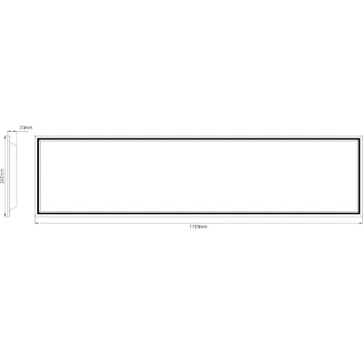 42333-2 KSR KSR98151/EM | LED Panel Light Starlet Select Multi Wattage & 3CCT c/w Self-Test Emergency 1200x300