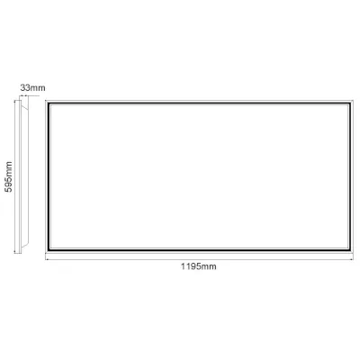 42335-2 KSR KSR98152/EM | LED Panel Light Starlet Select Multi Wattage & 3CCT c/w Self-Test Emergency 1200x600