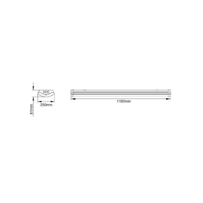 41336-3 KSR KSR98190 | LED Batten Light Navara Pro X4-Select Multi Wattage & 3CCT 4ft