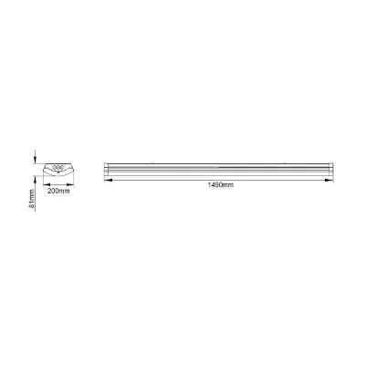 41338-3 KSR KSR98192 | LED Batten Light Navara Pro X5-Select Multi Wattage & 3CCT 5ft