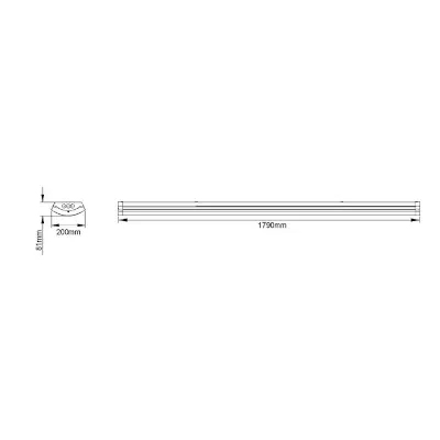 41340-3 KSR KSR98194 | LED Batten Light Navara Pro X6-Select Multi Wattage & 3CCT 6ft