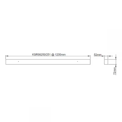 42941-3 KSR KSR98250 | LED Pendant Light Lalinea X4 20w/32w 3CCT IP20 4ft, Black