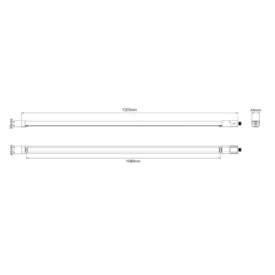 41327-3 KSR KSR9836 | LED Batten Light Navara Cr IP65 22w 4000K 4ft