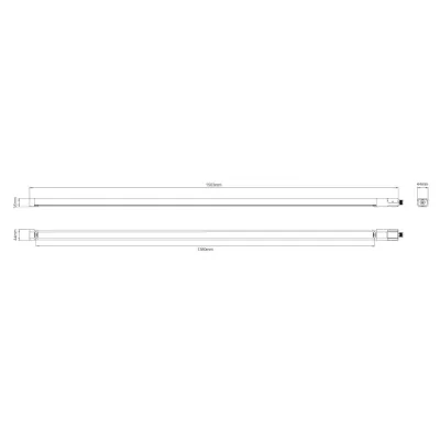 41328-3 KSR KSR9837 | LED Batten Light Navara Cr IP65 25w 4000K 5ft