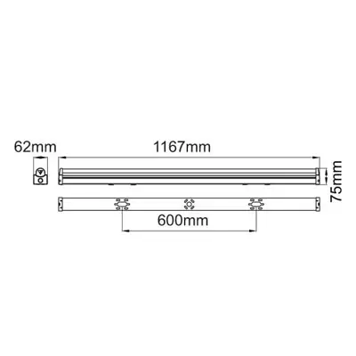 31084-4 KSR KSR9840 | Navara X 20W 4000K Single Linear LED Batten, 4 Foot