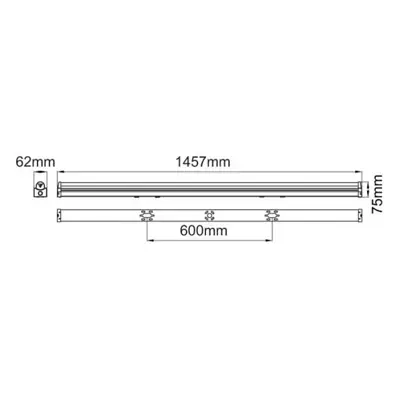 31086-4 KSR KSR9842 | Navara X 32W 4000K Single Linear LED Batten, 5 Foot