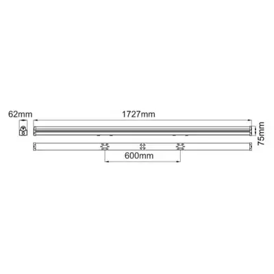 35579-4 KSR KSR9845 EM | Navara X 60W 4000K 7870lm Twin Emergency Linear LED Batten, 6 Foot