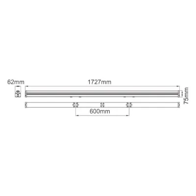 KSR KSR9845 | LED Batten Light Navara X6T 60w 4000K 6ft
