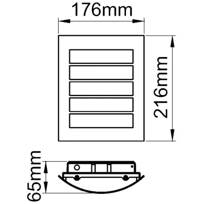 37918-3 KSR KSR9955SS | Acqua 8W 3000K 250lm IP44 LED Wall Light, Stainless Steel