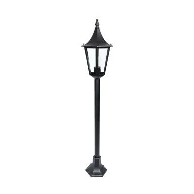 Read more on KSR KSR9964BLK | Coria Grande 1m 23W E27 IP44 6 Sided Mini Lamp Post Lantern, Black