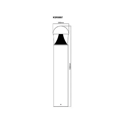 42705-2 KSR KSR9997 | LED Bollard Coriano 1000mm Multi Wattage 3CCT IP65