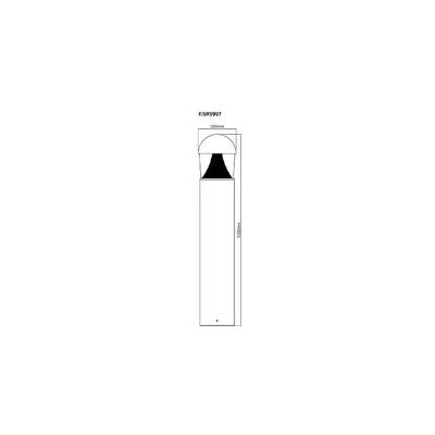 42707-2 KSR KSR9997/PC | LED Bollard Coriano 1000mm Multi Wattage 3CCT IP65 c/w Photocell