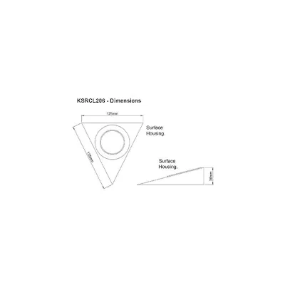 42711-3 KSR KSRCL206BLK | LED Cabinet Light Morini 2.5w 3CCT IP20 Triangle Light, Black