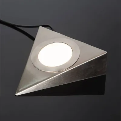 42712-2 KSR KSRCL206SC | LED Cabinet Light Morini 2.5w 3CCT IP20 Triangle Light, Satin Chrome