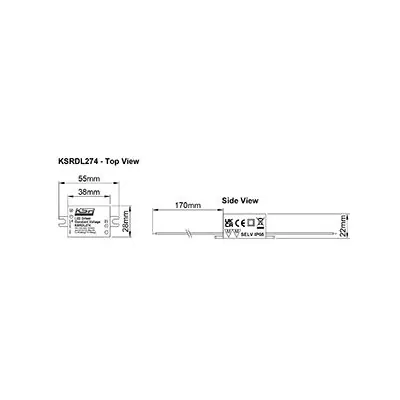 KSR KSRDL274 | Constant Voltage LED Driver Mini 4W 24V IP65