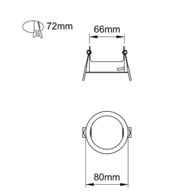 45262-2 KSR KSRDL400 | Downlight Recessed Frame Qr Pro IP20 Fixed