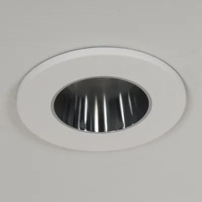 45253-2 KSR KSRDL427 | Downlight Bezel Qr Pro IP20, White w/ Chrome Baffle