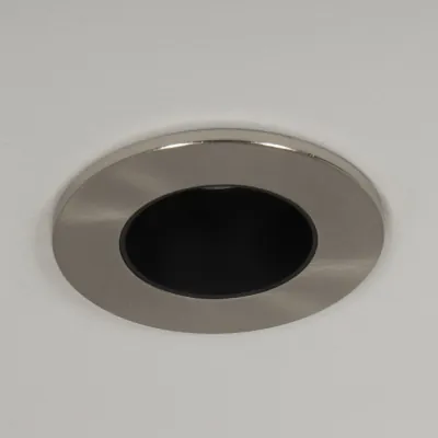 45261-2 KSR KSRDL435 | Downlight Bezel Qr Pro IP20, Satin Chrome w/ Black Baffle