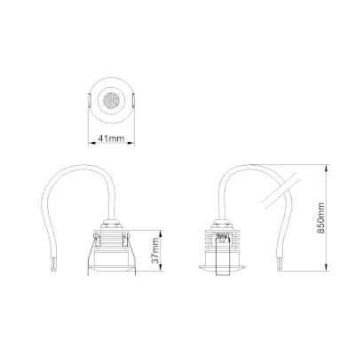 41194-2 KSR KSRDL460 | LED Recessed Downlight Mimas Mini Fixed 3w 3000K 120lm IP65, White